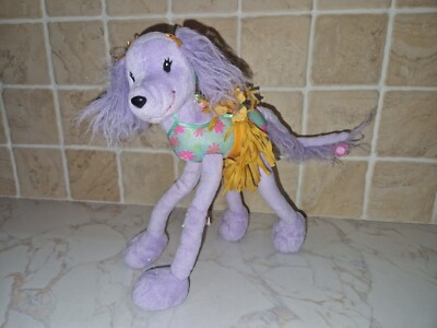 Barbie POSE ME PETS Lila Welpe Hund Plüsch Poseable 2002 Mattel. ca. 10 Zoll hoch