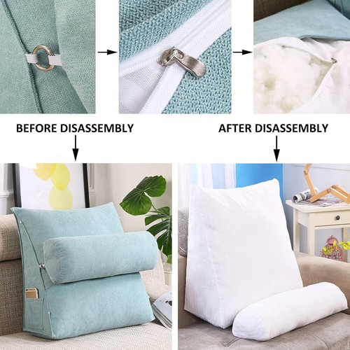 Wedge Reading Bed Sofa Rest Backrest,TV Pillow, Back Wedge Cushion Pillow - Afbeelding 8 van 16