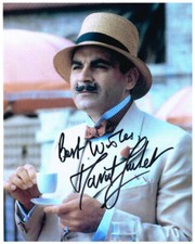DAVID SUCHET Signed 'Hercule Poirot' Photograph - TV & Film Actor 10"x8" reprint