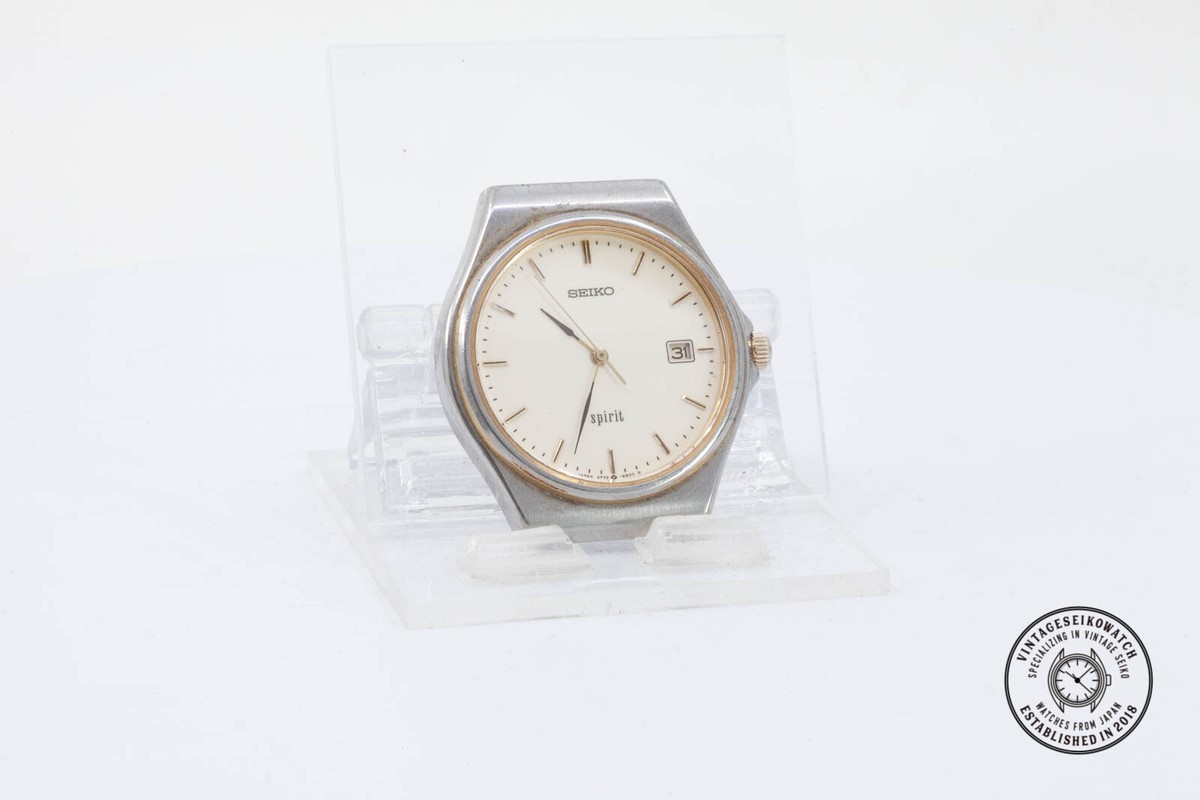美品！SEIKO SPIRIT 5P32-6B30 電池パッキン交換済ベルト新品 美品！セイコー スピリット 5P32-6B30 純正ベルト 電池パッキン