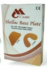 Shellac Base Plate Brown 8 Upper and 4 Lower 1.3 Mm Maarc Dental Thick 