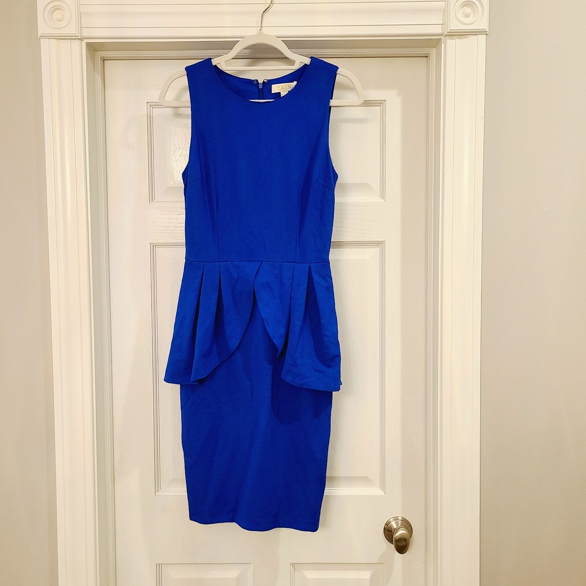 cobalt blue pencil dress Erin Fetherston Peplum Royal Navy Blue Prom Dresses Fit:Slim new neutral infused fabric ensures a