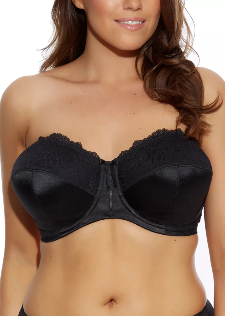 Elomi Maria Black Underwired Lightly Padded Strapless Bra EL8500