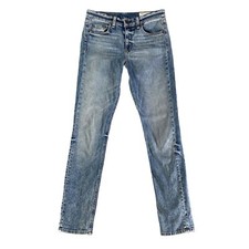 Rag & Bone 10 Inch Dre Jeans Women's 27 x 29 Blue Light Wash Mid Rise USA Made
