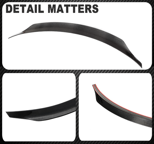 For Benz C238 E400 E450 Coupe 2017-2019 REAL CARBON Rear Trunk Spoiler Boot Wing - Picture 13 of 13