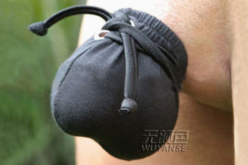 Men's Lycra Tie Up Penis Warmer Pouch - Underwear For Him Pants Belt Restraints - Picture 3 of 19
