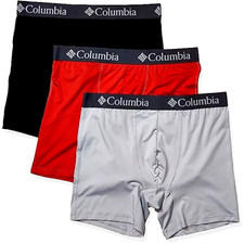 3-PACK Columbia Stretch Boxer Briefs Underwear No Fly Tag Free Men's Size XL
