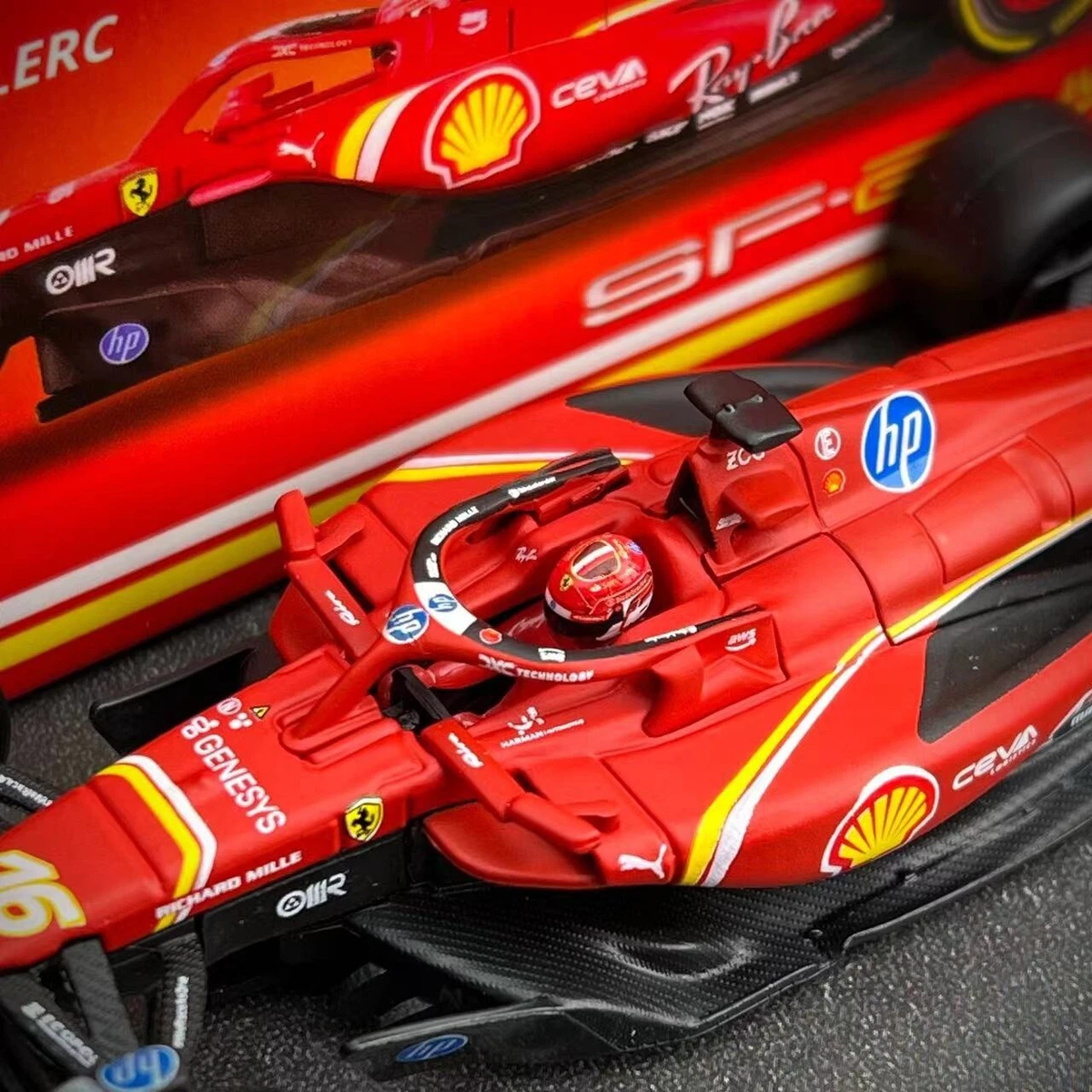 Bburago 1/43 Scuderia Ferrari HP F1 Team SF-24 GP 2024 #16 Bburago 1/43 Scuderia Ferrari HP F1 Team SF-24 GP 2024 #16