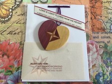 Ornament Wood heart love handcrafted