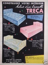 PUBLICITÉ 1956 TRÉCA MATELAS ET SOMMIER SUPER PULLMAN TRECARITZ - ADVERTISING