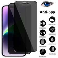 For iPhone 12 13 14 Pro Max 9H Privacy Anti-Spy Tempered Glass Screen Protector