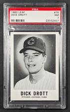 1960 Leaf #76 Dick Drott PSA NM 7 Chicago Cubs