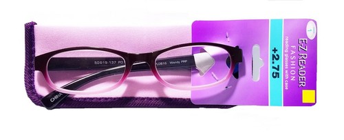 Foster Grant Wendy Purple Women's Oval E-Z Reading Glasses ~ Pick Strength - 第 1/2 張圖片