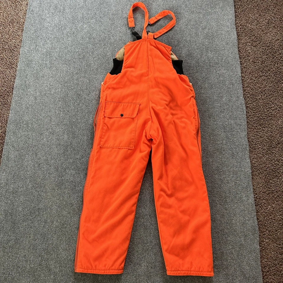 Spruce Creek Bibs Men Medium Insulated Orange Hunting Snow Pants 34-36 X 27 USA - Image 3 of 4