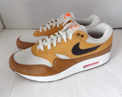 NWOB Authentic NIKE AIR MAX 1 ESS White, Brown Men's Athletic Shoes Size 11 M - Picture 2 of 12