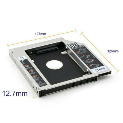 HDD Universal CD/DVD Caddy 12.7mm SATA to SATA Hard Drive Adapter
