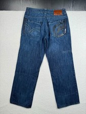 Vintage Ecko Unltd Jeans Mens 34x32 32x30.5 Blue Denim Baggy Wide Leg Y2K