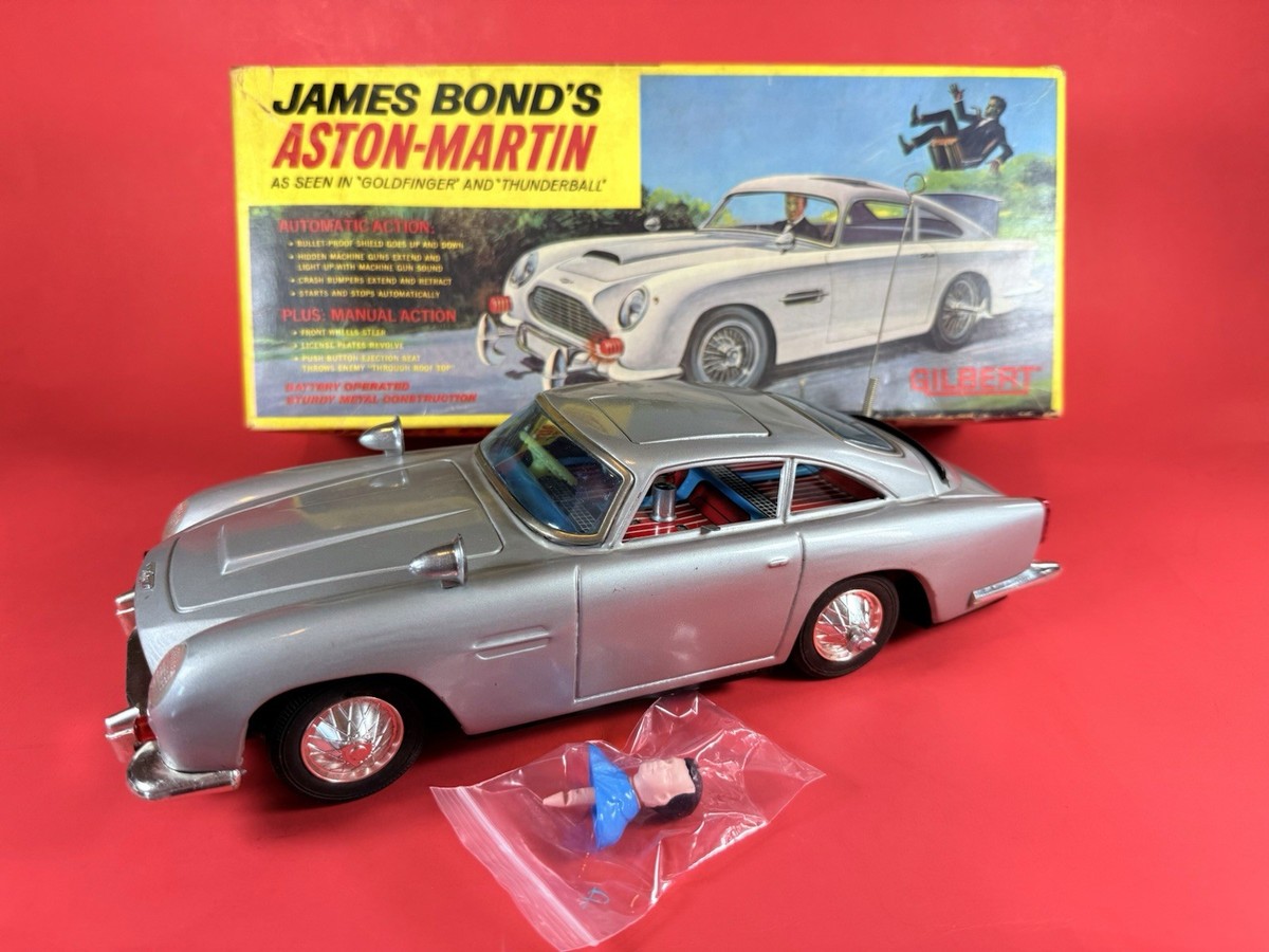 1965 Gilbert Toys Japan Aston Martin DB5 James Bond 007 W/ Box And