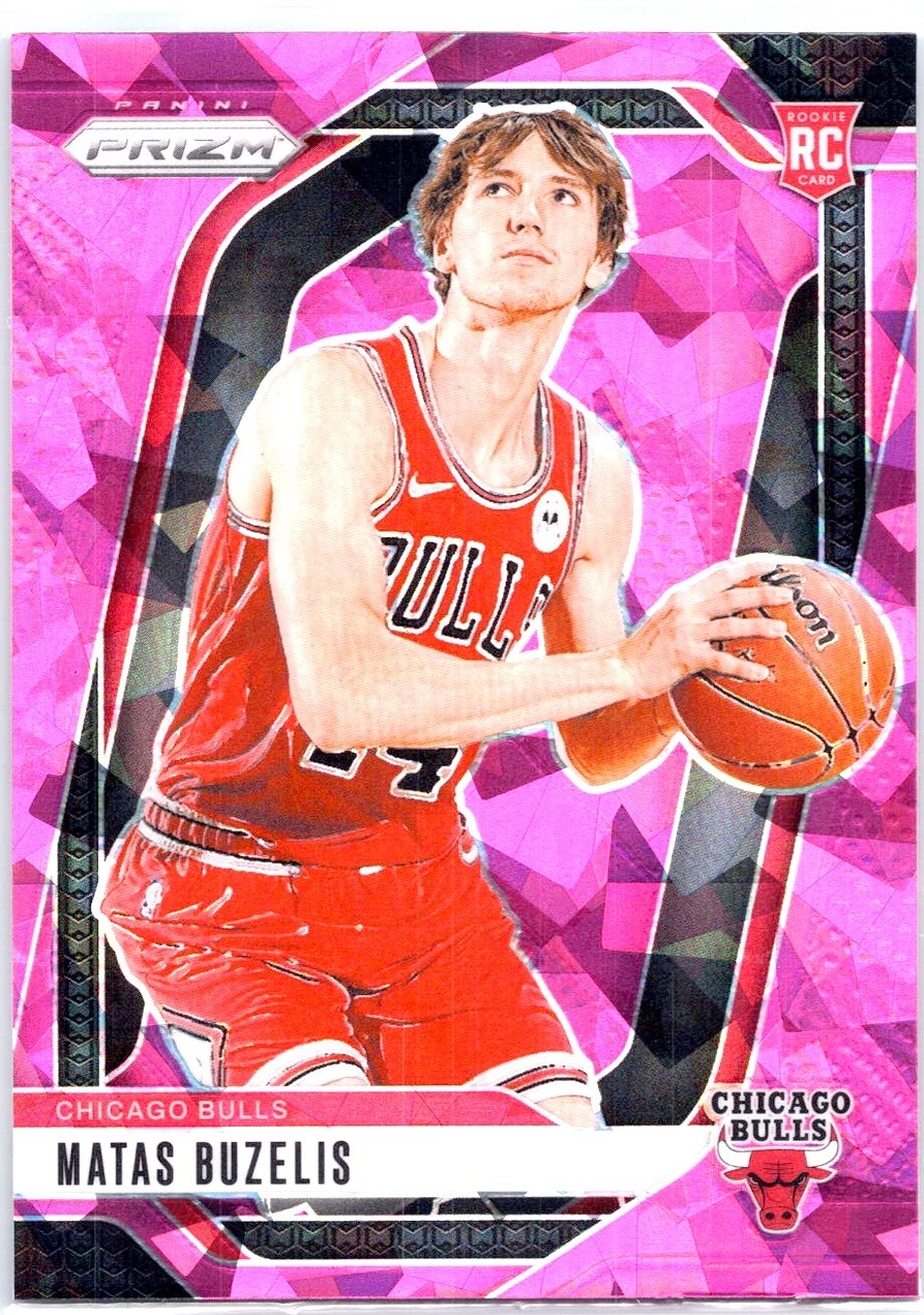 2024-25 Panini Prizm #252 Matas Buzelis Pink Ice Prizm