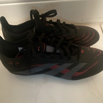 adidas Predator Men's Soccer Cleats Low Top Lace-Up Black/Red/Gray