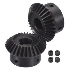 2Stk Kegelrad-Set 1,5m 1:1 (30T/30T) 14mm Wellenbohrung mit Passfeder