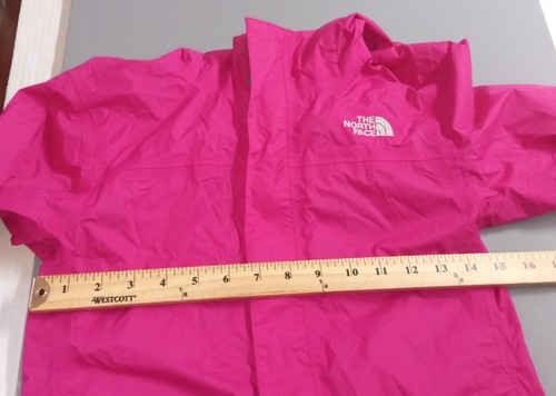The North Face Girls Youth Hyvent Jacket Size M Pink Hooded Windbreaker - Picture 10 of 11