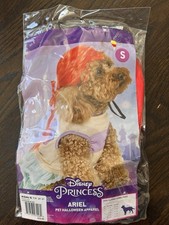 Halloween Disney Princess Ariel Little Mermaid Dog Costume, Small New