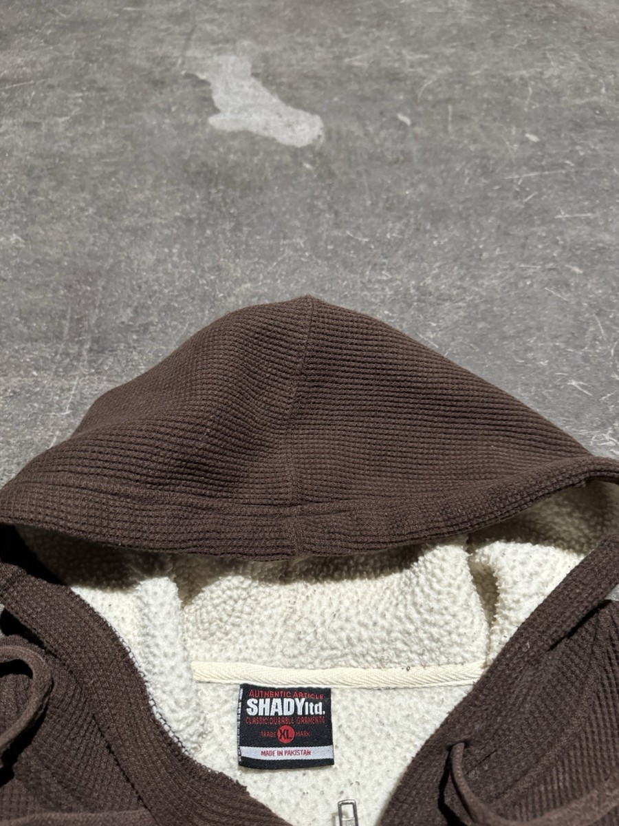 Vintage Shady LTD Full Zip Sherpa Lined Black Hoodie Men's Size XL