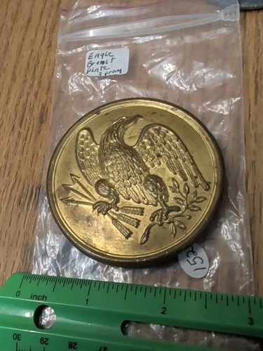 Military  U.S CIVIL WAR Era Or Later EAGLE BREAST PLATE w/3  HOOKS