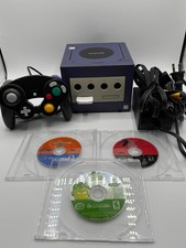Nintendo GameCube Bundle DOL-001 Purple with Controller 4MB Memory Card - TESTED
