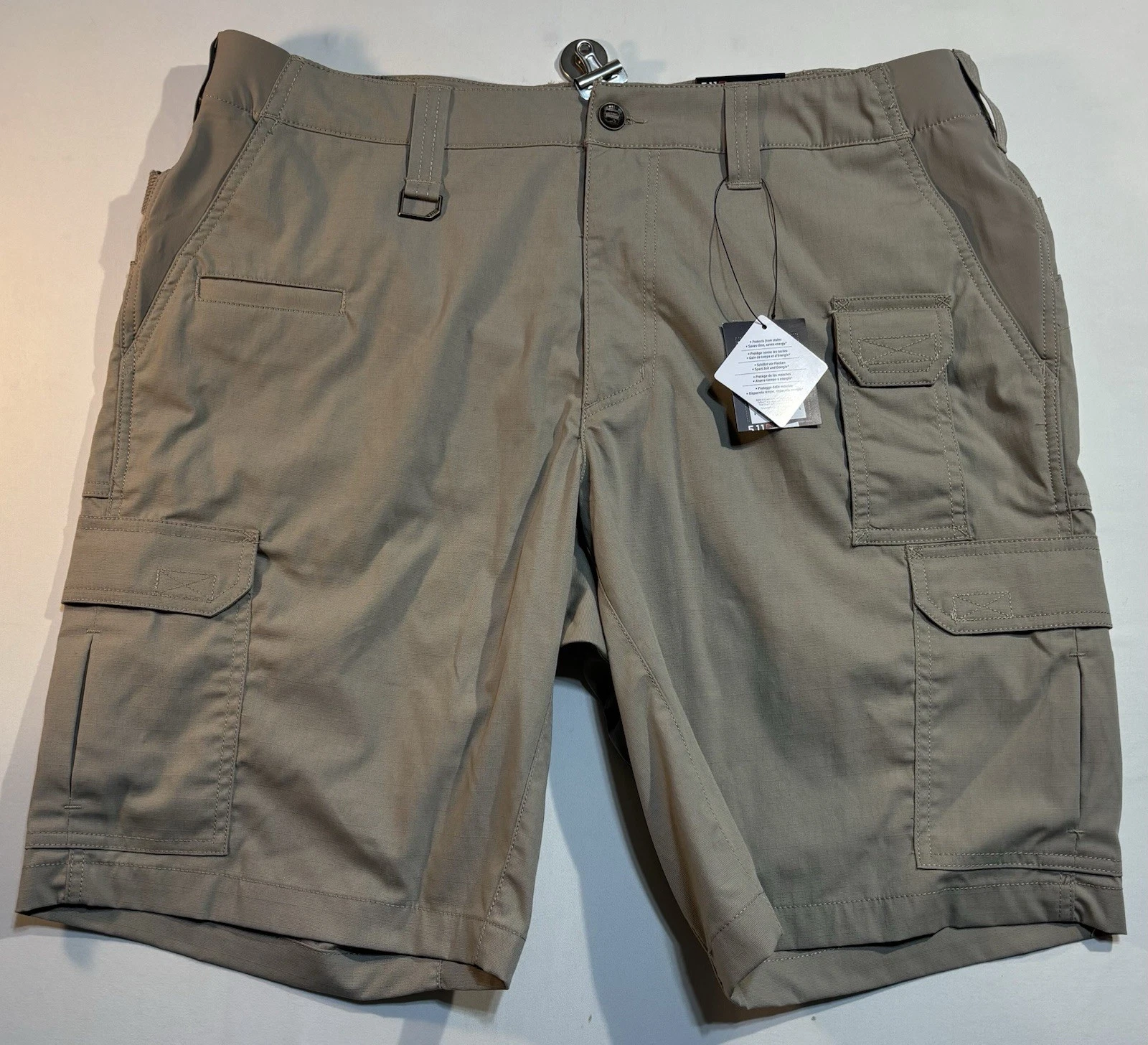 5.11 Tactical Cargo Shorts Mens 36 Khaki Ripstop Utility Work Hiking NWT