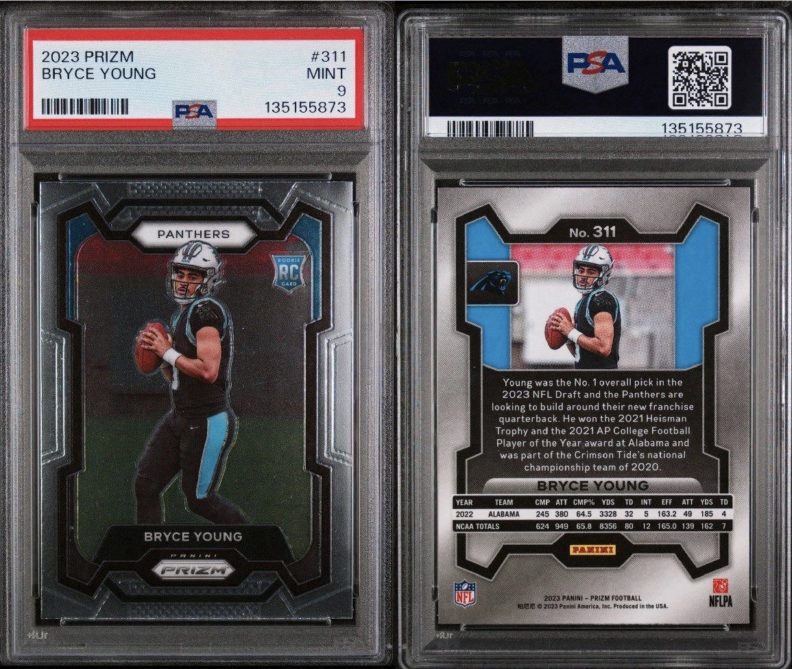 2023 Panini Prizm - Rookies Bryce Young #311 PRIZM PSA 9 MINT