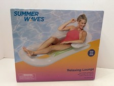 Inflatable Relaxing Lounge Pool Float White for Adults Unisex NEW