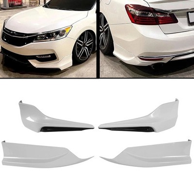 Front & Rear Bumper Splitter Lip 4PCS for Honda Accord 4 Door Sedan 2016-2017...