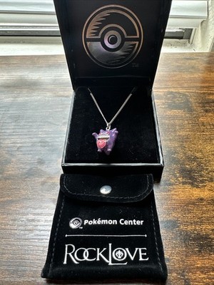 Pokemon Center x Rocklove Gengar Anhänger Sterling Silber Halskette