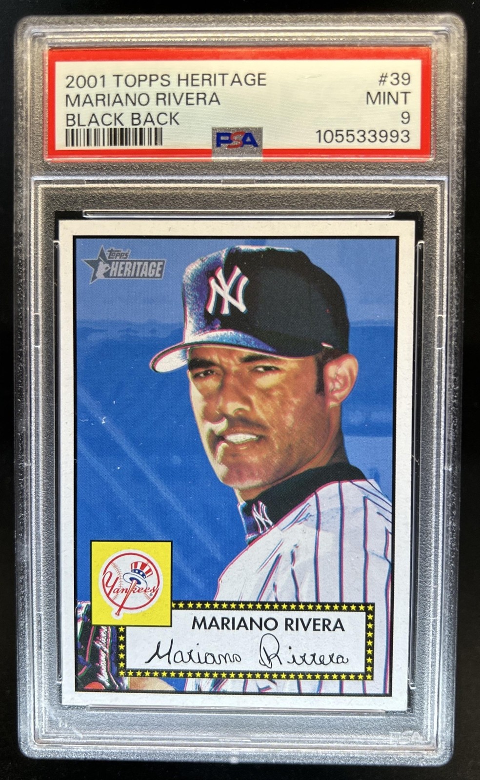 2001 Topps Heritage Mariano Rivera #39b New York Yankees PSA 9