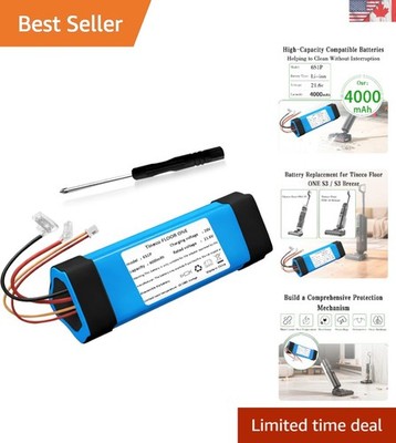 Eco-Friendly 4000mAh Battery Replacement for Tineco Floor ONE S3 Vacuum Cleaners