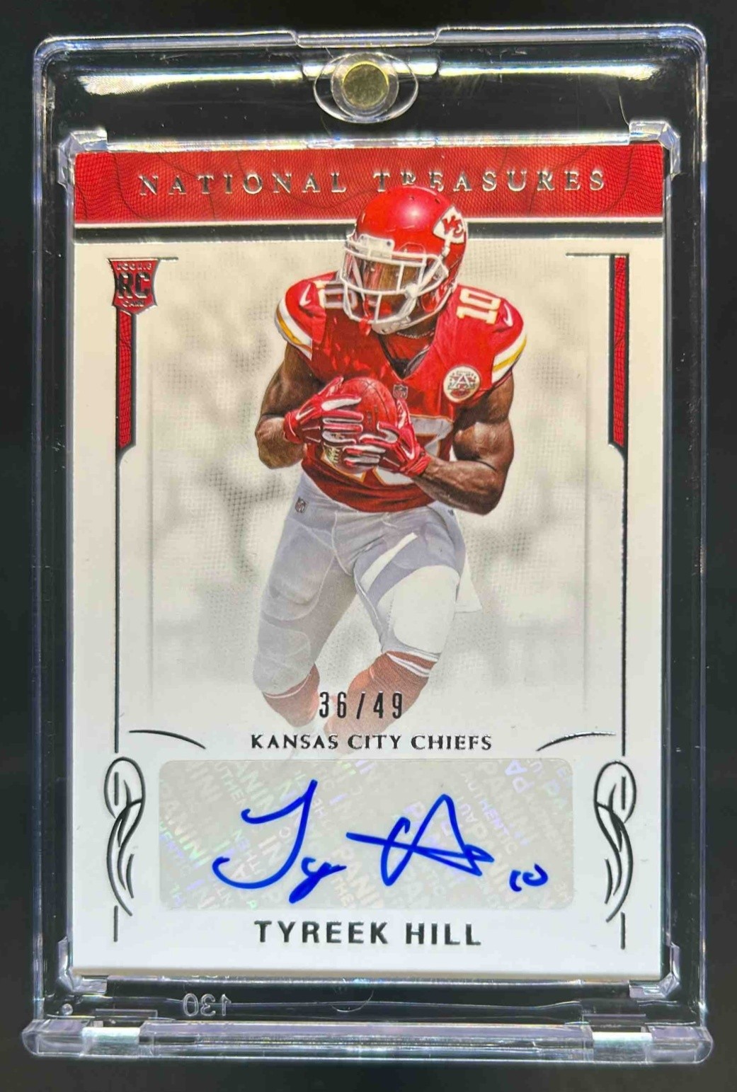 Tyreek Hill Panini National Treasures #186 Autograph