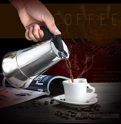 Espressokocher Espressokanne Espressobereiter Kaffeebereiter 100/200ml  