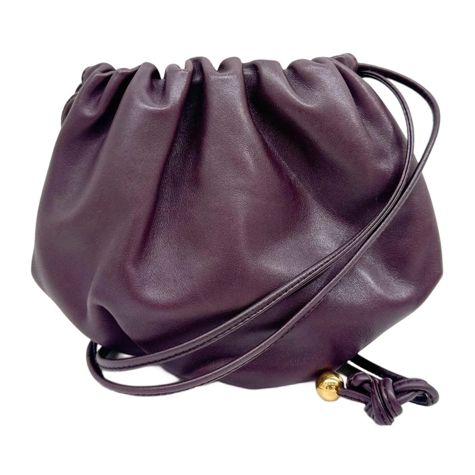 Bottega Veneta — BOTTEGA VENETA Pouch String Deep Red Shoulder Bag