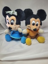 4- 1984 Disney's Christmas Carol Plush Mickey  Minnie Mouse, Donald,  Scrooge