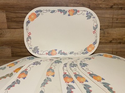 10 - CORNING CORELLE COORDINATES - ABUNDANCE FRUIT REVERSIBLE VINYL PLACEMATS