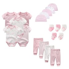 Unisex Baby Boy Girl Layette Sets Bodysuits Pants And Accessories 19 Packs Co...
