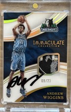2015-16 Panini Immaculate Andrew Wiggins #PJ-AW FLIP Patch Signed IP Auto Rare