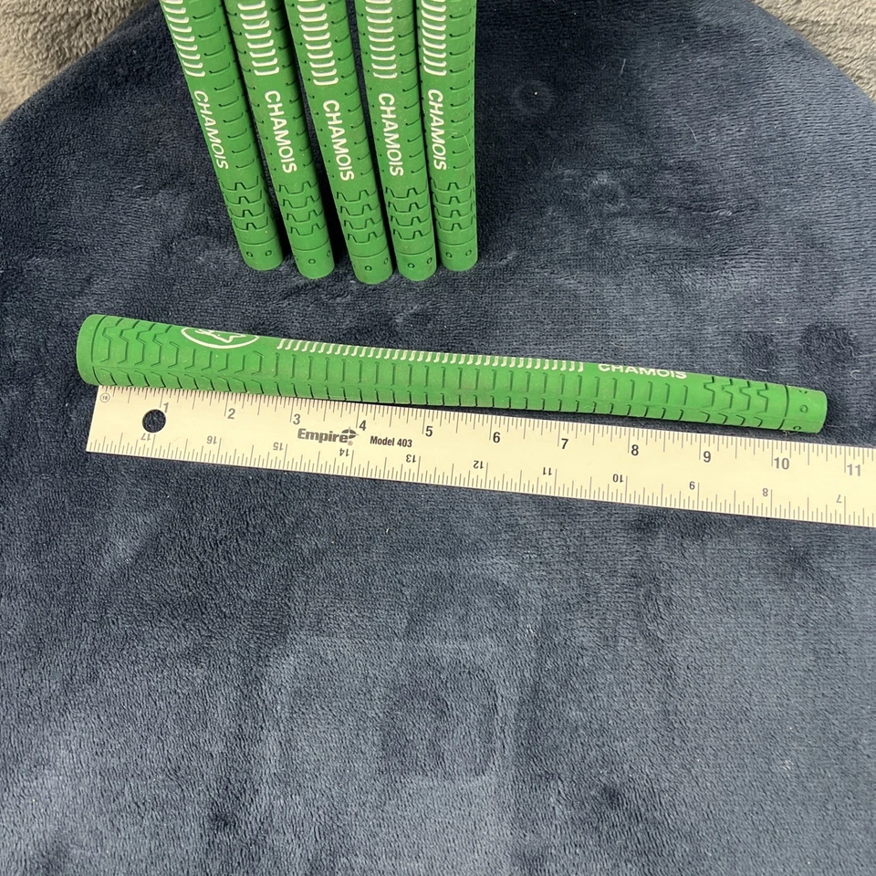 Empuñaduras de golf Avon Gamois originales verde estándar 52 gramos acanaladas - Lote de 6 - NUEVAS Foto 3 de 4