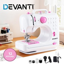Devanti 12 Stitches Mini Sewing Machine for Beginners Portable Sewing Machine