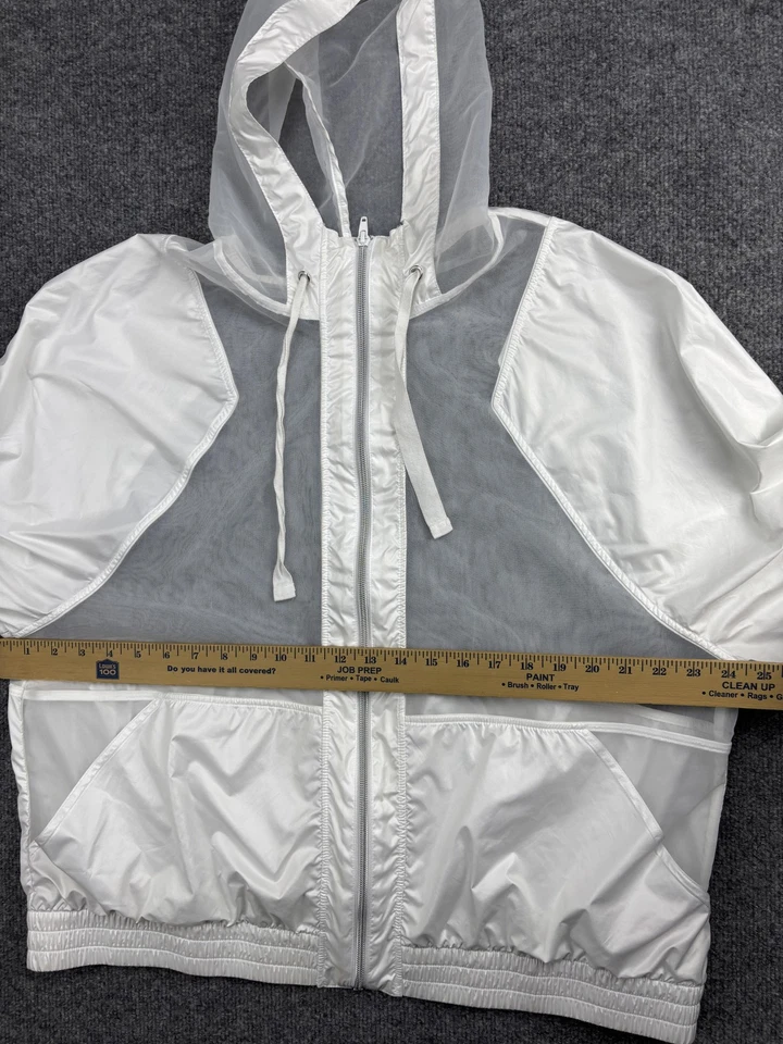 Chaqueta cortavientos Zella para mujer 2XL malla transparente con capucha ropa deportiva ligera Foto 4 de 4