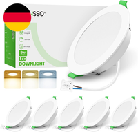 Alusso Led Einbaustrahler 230V Dimmbar IP65 Led Spots 8W 850LM Ultra Flach Decke