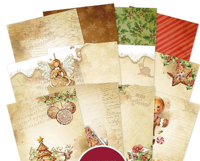 Hunkydory 12 x A5 Papierblätter ~ *NEU* LEBKUCHENFREUDE NEU