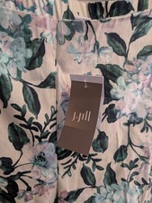 NWT J.Jill Linen Cropped Floral Women's Dress Vacation Tropical Pants Capris